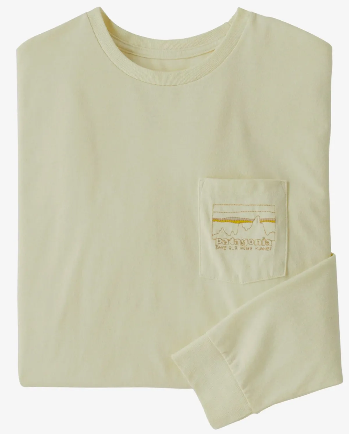 T-Shirt Manches Longues Patagonia Men 73 Skyline Pocket Responsibili Tee Birch White